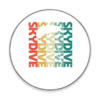 Cas d’amoureux de parachutisme drôle de parachutisme - Magnet rond - blanc - Devant