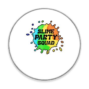 Slime Rainbow Magic Drop Splash - Magnet rond - blanc - Devant