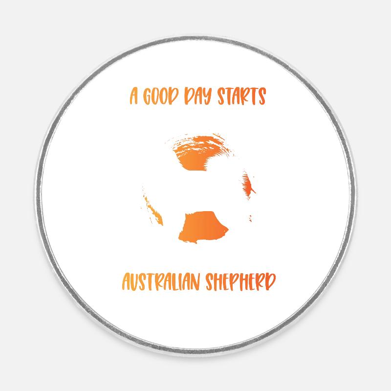 Australian Shepherd Gift - Round  fridge magnet - white