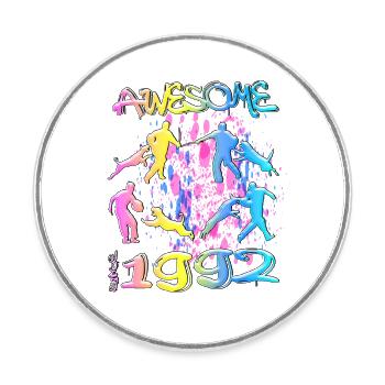 Génial depuis 1992. Agilité, Hundetraining - Magnet rond - blanc - Devant