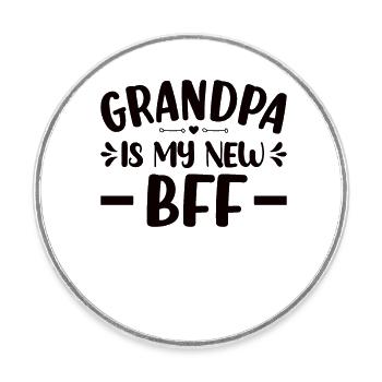 Mein OPA Bester Freund und KUMPEL Geschenk Opa - Runder Kühlschrankmagnet - Weiß - Vorne