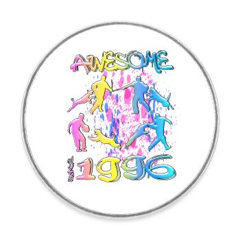 Awesome since 1996. Agility, Hundetraining - Round  fridge magnet - white - Front