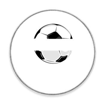 Soccer Dad - Round  fridge magnet - white - Front