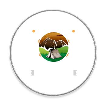 San Gabriel Mountains Is On My List Hiking - Round  fridge magnet - white - Front