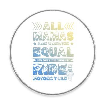 Mama Motorcycle - Round  fridge magnet - white - Front