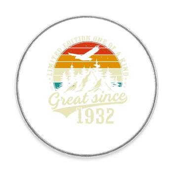 One of a kind since 1932 - Round  fridge magnet - white - Front