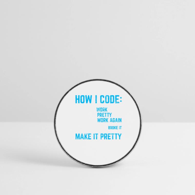 Programmeur Codeur Développeur de logiciels Programming Co Magnet rond
