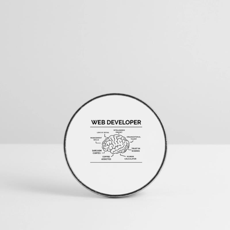 Web Developer Programmer Round  fridge magnet