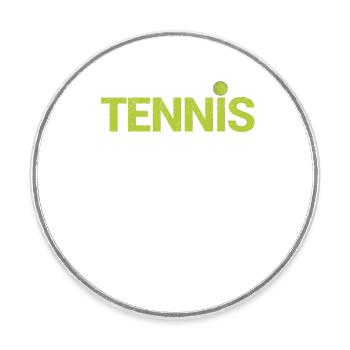 Balle de tennis Cool Funny Sports Lovers Player - Magnet rond - blanc - Devant