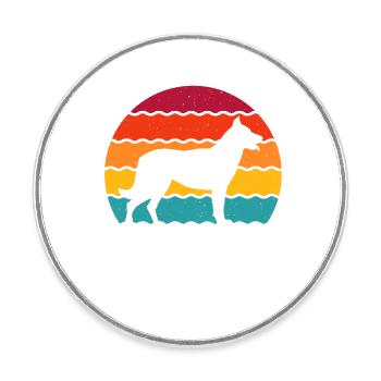 Beauceron - Round  fridge magnet - white - Front