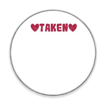 Taken Heart Love Glückliche Paare Lovely - Runder Kühlschrankmagnet - Weiß - Vorne