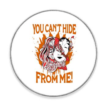 Girl Warp Horror Two Face Creepy Art Aesthetic - Round  fridge magnet - white - Front
