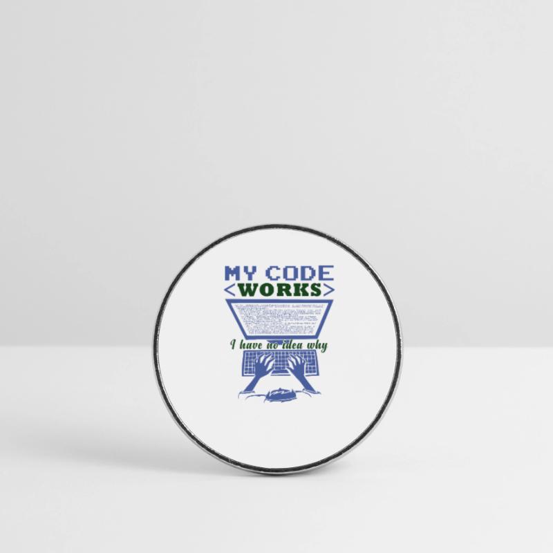 Funny Code Joke Coding Round  fridge magnet