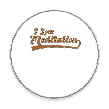J’aime la méditation - Magnet rond - blanc - Devant