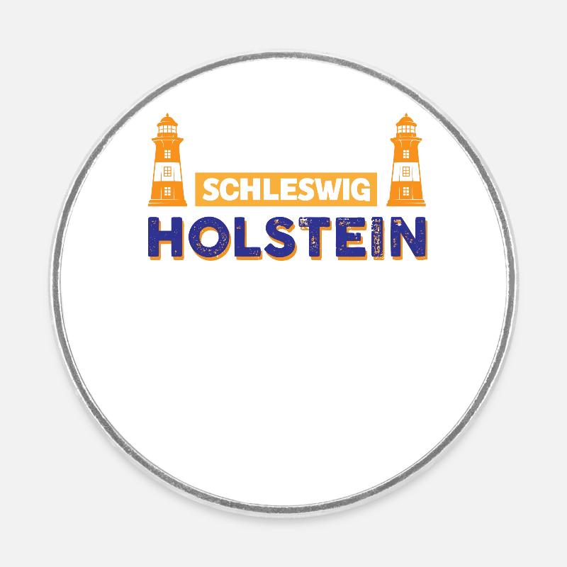 Grömitz Schleswig-holstein - Runder Kühlschrankmagnet - Weiß