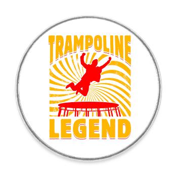 Trampolin-Legende - Runder Kühlschrankmagnet - Weiß - Vorne