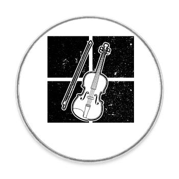 Violin Violinist Violinist - Round  fridge magnet - white - Front