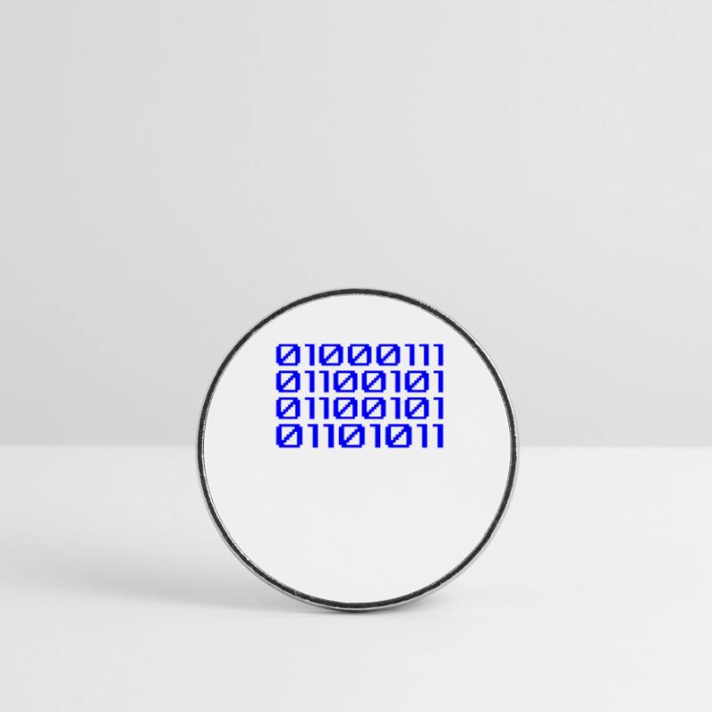 Funny Coder Binary Code Programmer Developer Round  fridge magnet