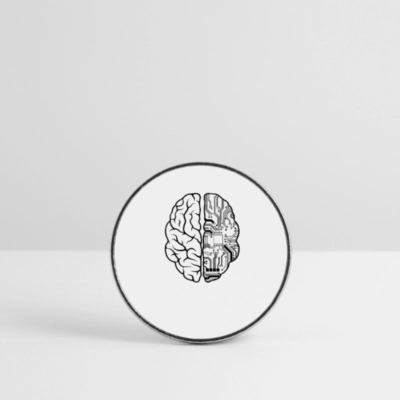 Programmer Coder - Computer Programming Brain Pun Round  fridge magnet