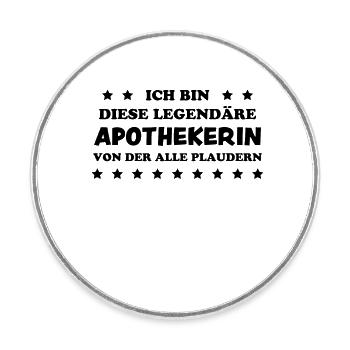 Apothekerin Lustige Spruch Beruf Apotheke Geschenk - Runder Kühlschrankmagnet - Weiß - Vorne