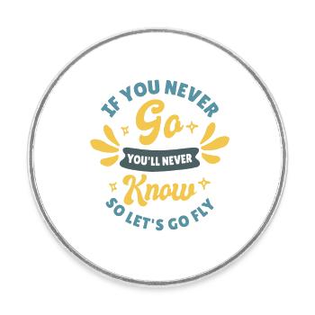 Innovators Flying Entrepreneurs Inspired - Round  fridge magnet - white - Front