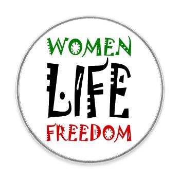 Women life freedom - Round  fridge magnet - white - Front