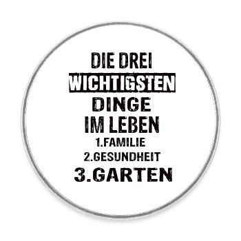 Garten - Runder Kühlschrankmagnet - Weiß - Vorne