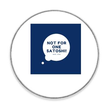 Not for one Satoshi bubble blue - Runder Kühlschrankmagnet - Weiß - Vorne