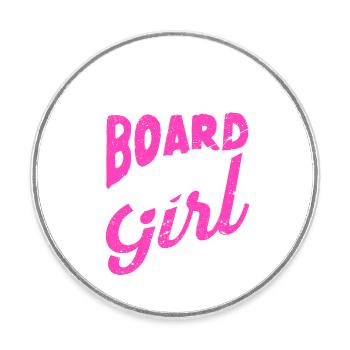 Wakeboard Girl Wakeboarding Vintage Lustige Wake - Runder Kühlschrankmagnet - Weiß - Vorne