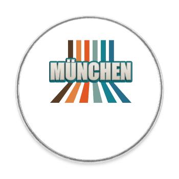 Münchnerin Münchner München - Runder Kühlschrankmagnet - Weiß - Vorne