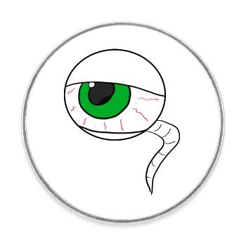 Eye - Round  fridge magnet - white - Front