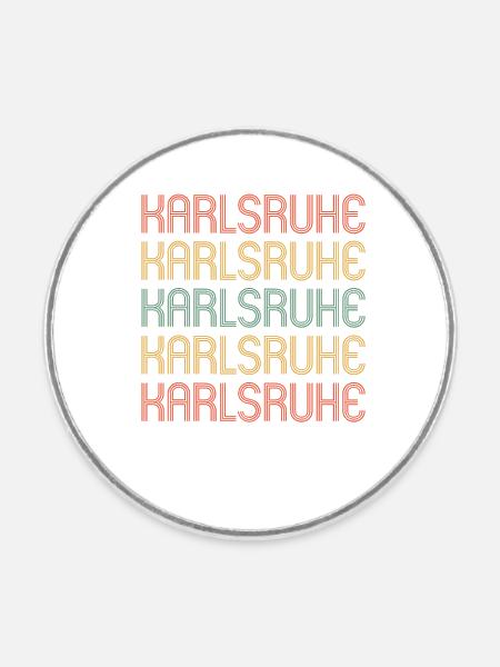 Karlsruherin Karlsruher Karlsruhe - Runder Kühlschrankmagnet - Weiß