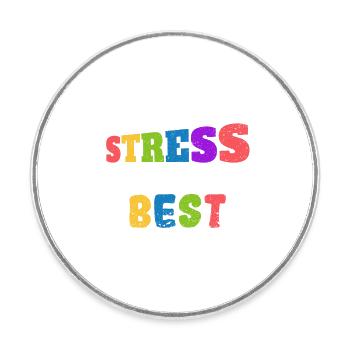 Rock The Test Pas de stress, faites de votre mieux Instructeur - Magnet rond - blanc - Devant