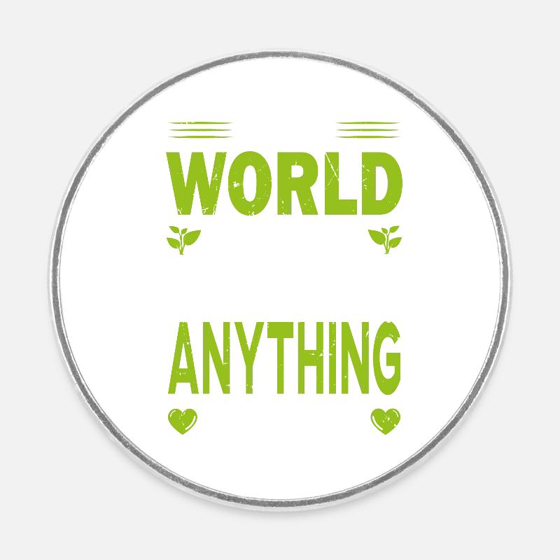 In a World Where You Can Be Anything, Be Kind - Runder Kühlschrankmagnet - Weiß