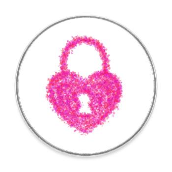 VERROUILLAGE CARDIAQUE - Magnet rond - blanc - Devant