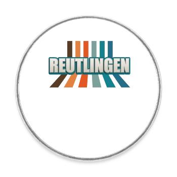 Reutlingerin Reutlinger Reutlingen - Round  fridge magnet - white - Front