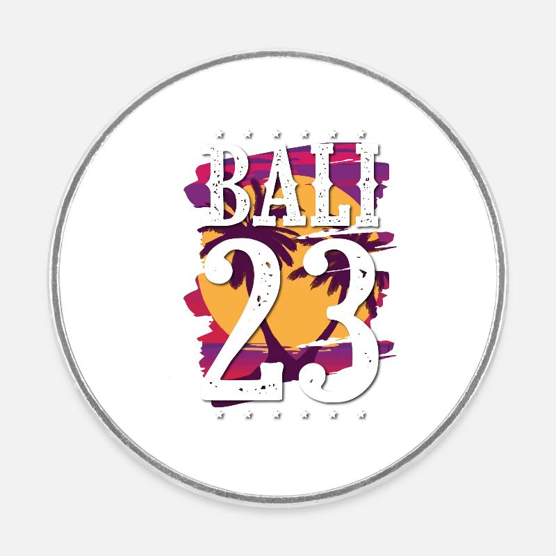 Maillot Bali 23 2023 - Magnet rond - blanc