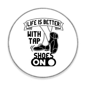 Tap Dancer Tap Dance Shoes Tap Dance Instructor - Round  fridge magnet - white - Front