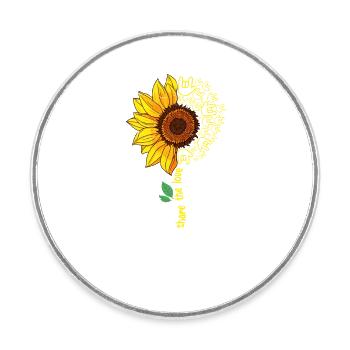 Gebärdensprache ASL American Sunflower Lover Teilen - Runder Kühlschrankmagnet - Weiß - Vorne