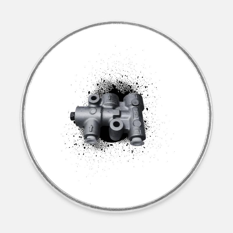 Régulateurs de force de freinage: équilibre et sécurité - Magnet rond - blanc