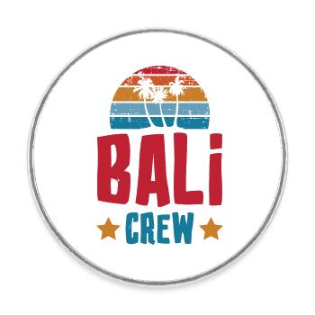 Équipage de Bali - Magnet rond - blanc - Devant