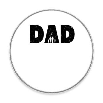 Cadeau de la fête des pères - Magnet rond - blanc - Devant