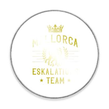 Escalade de Majorque - Magnet rond - blanc - Devant