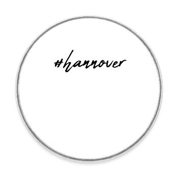 Hanover - Round  fridge magnet - white - Front