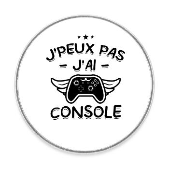 J'Peux Pas ! J'Ai Console - Magnet rond - blanc - Devant