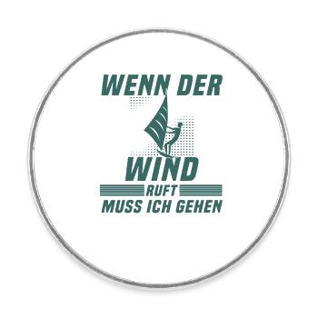 Kite surfen Spruch - Runder Kühlschrankmagnet - Weiß - Vorne