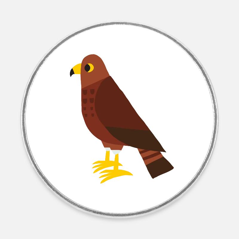 Eagle - Round  fridge magnet - white