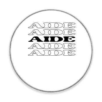 Aide Assistant Helper Adviser Wertschätzung Zitate - Runder Kühlschrankmagnet - Weiß - Vorne