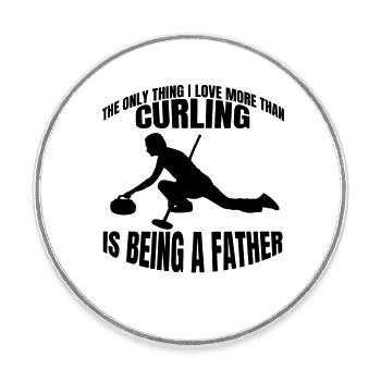 Curling Club Curling Curling Players Curling Team - Round  fridge magnet - white - Front