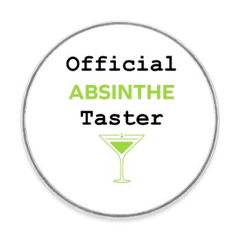 Official absinthe taster - Round  fridge magnet - white - Front